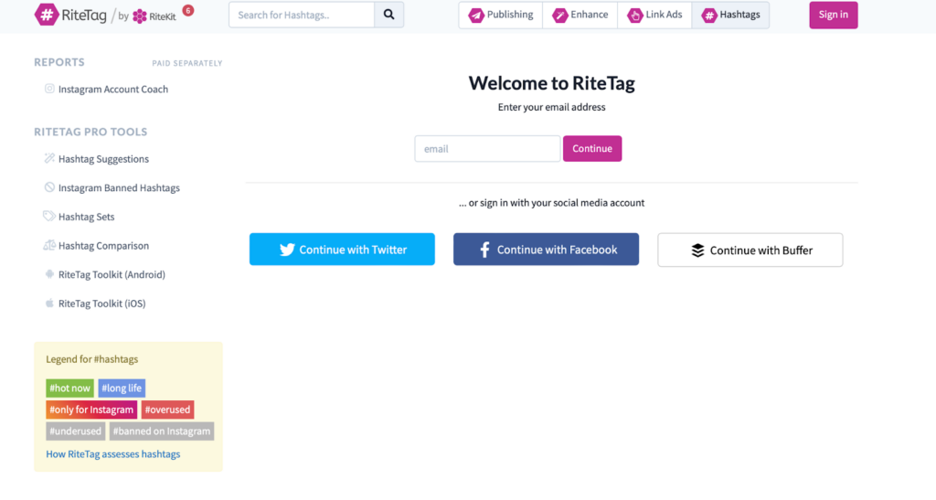 RiteTag Hashtag Generator Tool