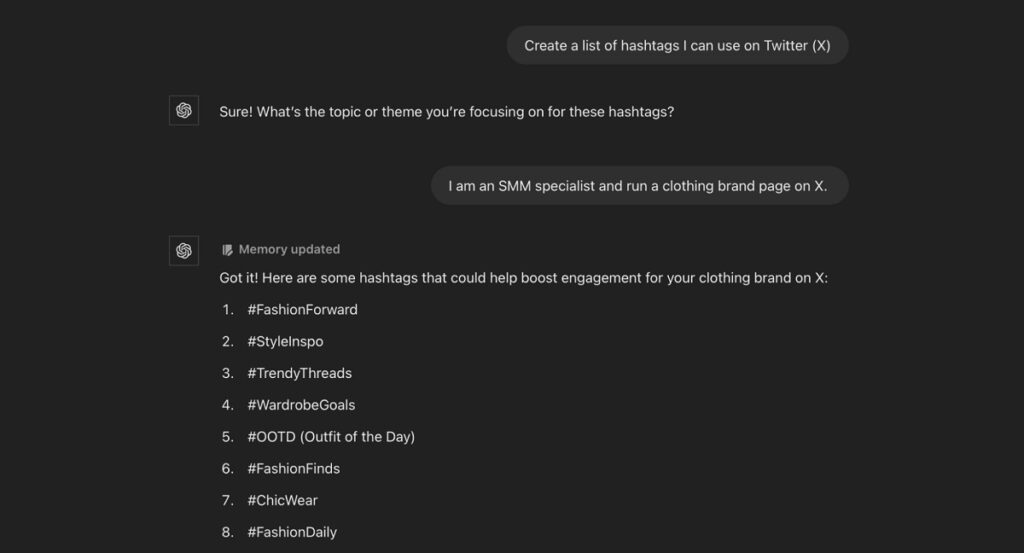 ChatGPT Twitter Hashtag Generator