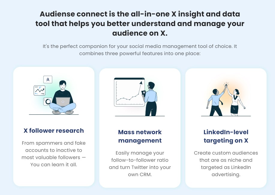 Audiense Connect X follower research