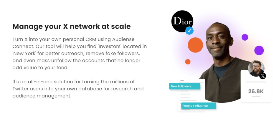 Audiense Connect Manage X Network 