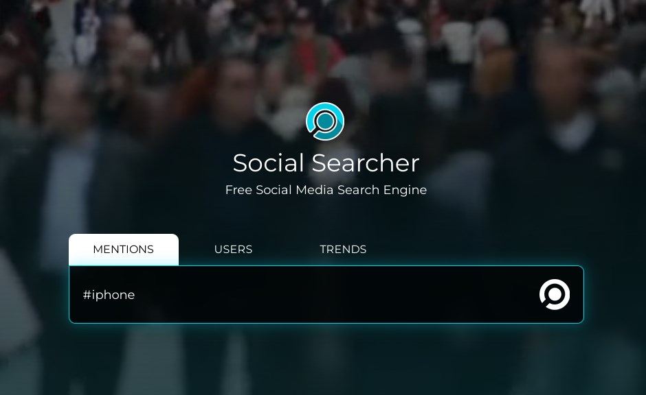 Social Searcher tool